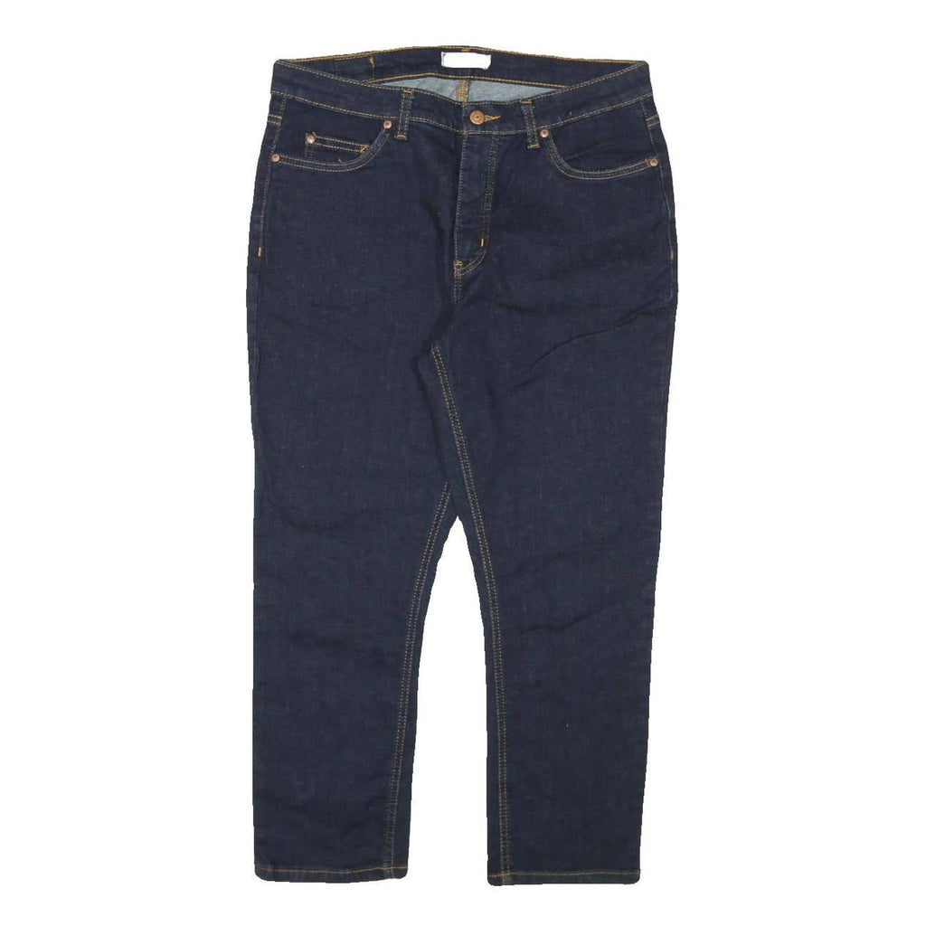 DICKIES Womens Jeans Blue Slim Skinny Denim Dark W31 L26 Zip Cotton Blend
