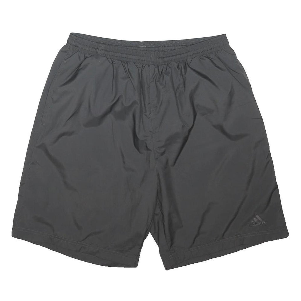 ADIDAS Mens Mesh Lined Shorts Black Casual XL W34 Polyester Blend Sportswear