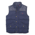 JOULES Mens Navy Blue Zip Up Quilted Jacket M Cotton Casual Outerwear