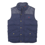 JOULES Mens Navy Blue Zip Up Quilted Jacket M Cotton Casual Outerwear