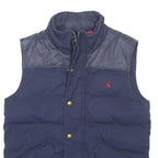JOULES Mens Navy Blue Zip Up Quilted Jacket M Cotton Casual Outerwear
