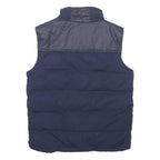 JOULES Mens Navy Blue Zip Up Quilted Jacket M Cotton Casual Outerwear