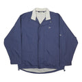 DUNLOP Mens Navy Blue Polyester Zip Jacket L Lightweight Sportswear Outerwear