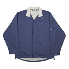 DUNLOP Mens Navy Blue Polyester Zip Jacket L Lightweight Sportswear Outerwear