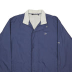 DUNLOP Mens Navy Blue Polyester Zip Jacket L Lightweight Sportswear Outerwear