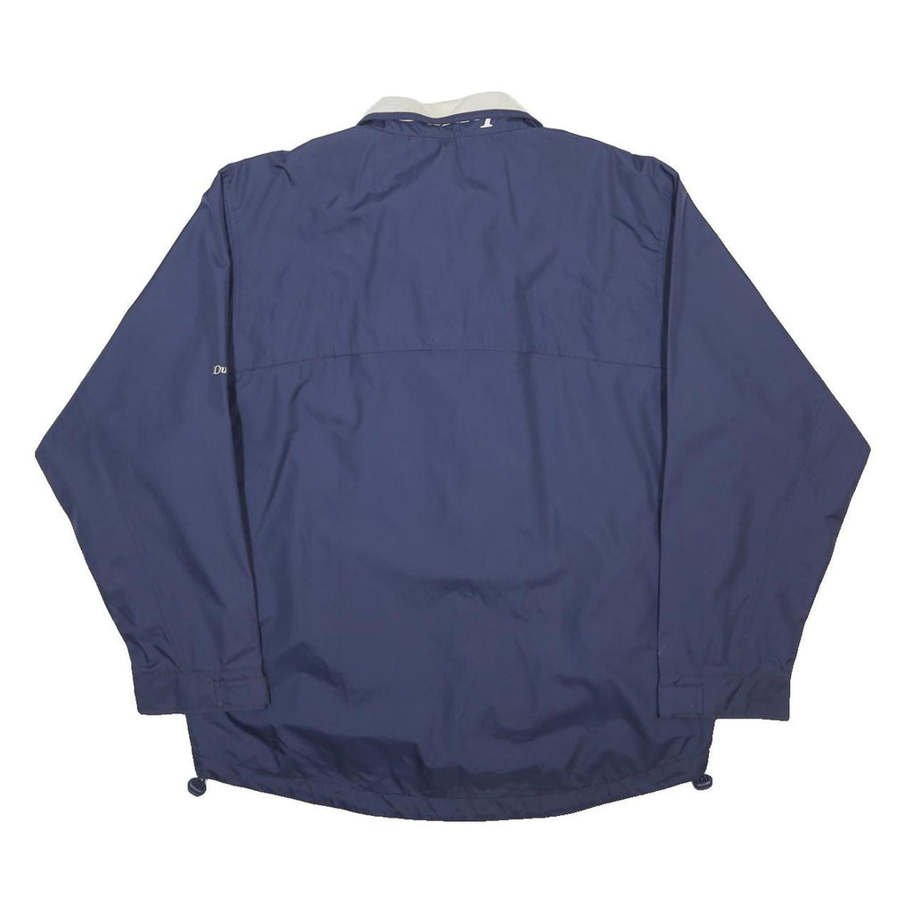 DUNLOP Mens Navy Blue Polyester Zip Jacket L Lightweight Sportswear Outerwear
