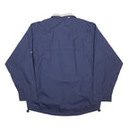 DUNLOP Mens Navy Blue Polyester Zip Jacket L Lightweight Sportswear Outerwear