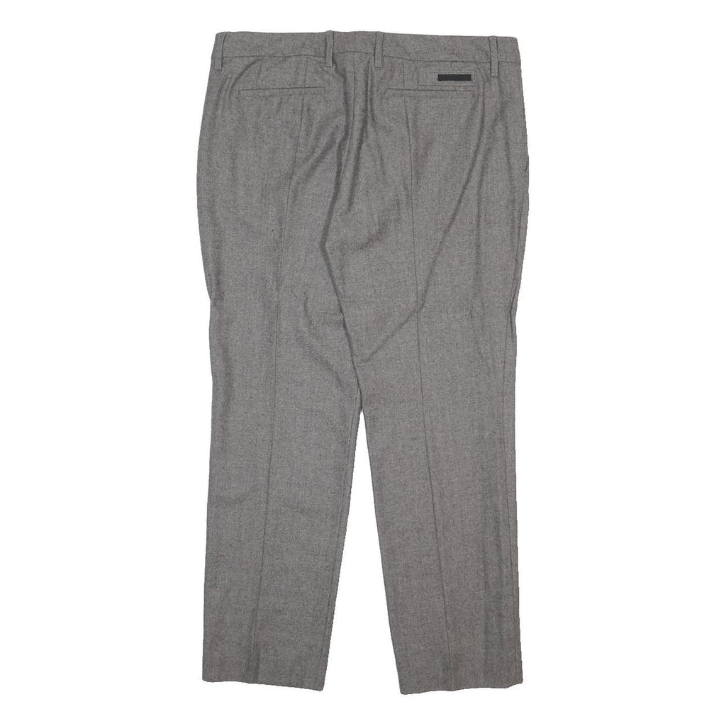 PRADA Womens Wool Grey Regular Fit Trousers W34 L27 Classic Smart Workwear