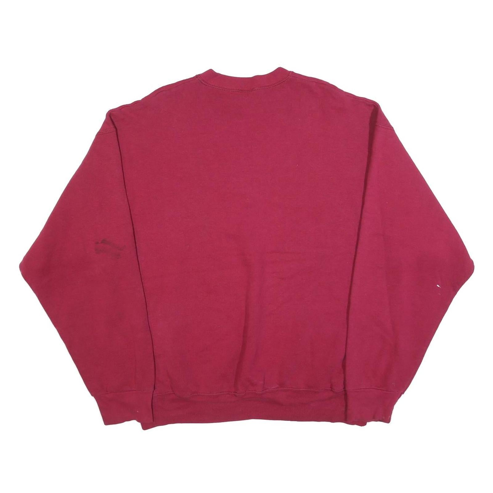 BVD Mens Red San Diego California Crew Neck 2XL Cotton Blend Sweatshirt