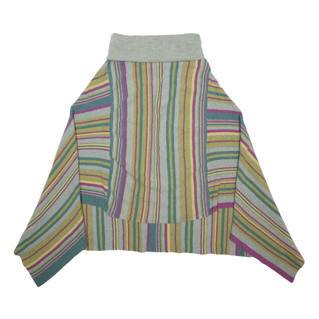 SEASALT Womens Grey & Multi Colour Striped Patterned Roll Neck Pullover Jumper L