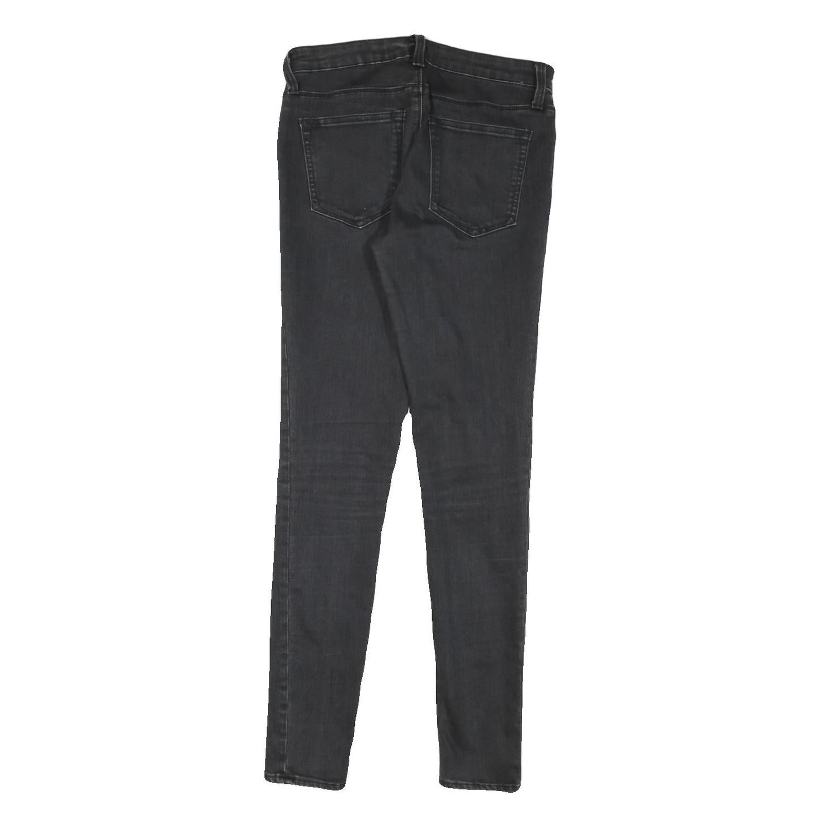 GAP Mens Black Regular Fit Skinny Denim Jeans W28 L30 Stretch Zip Closure