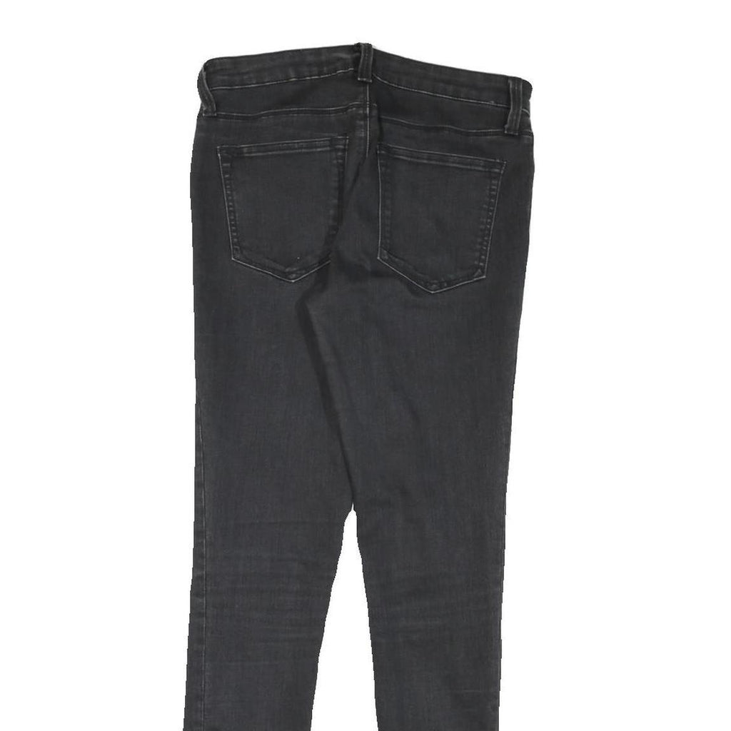 GAP Mens Black Regular Fit Skinny Denim Jeans W28 L30 Stretch Zip Closure