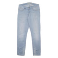 CALVIN KLEIN JEANS Mens Slim Light Blue Denim W32 L32 Zip Close Slim Fit