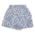WEST SEAL Womens Shorts Blue & White Leopard Print XXS W24 Cotton Blend High