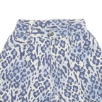 WEST SEAL Womens Shorts Blue & White Leopard Print XXS W24 Cotton Blend High