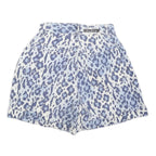 WEST SEAL Womens Shorts Blue & White Leopard Print XXS W24 Cotton Blend High