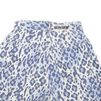 WEST SEAL Womens Shorts Blue & White Leopard Print XXS W24 Cotton Blend High