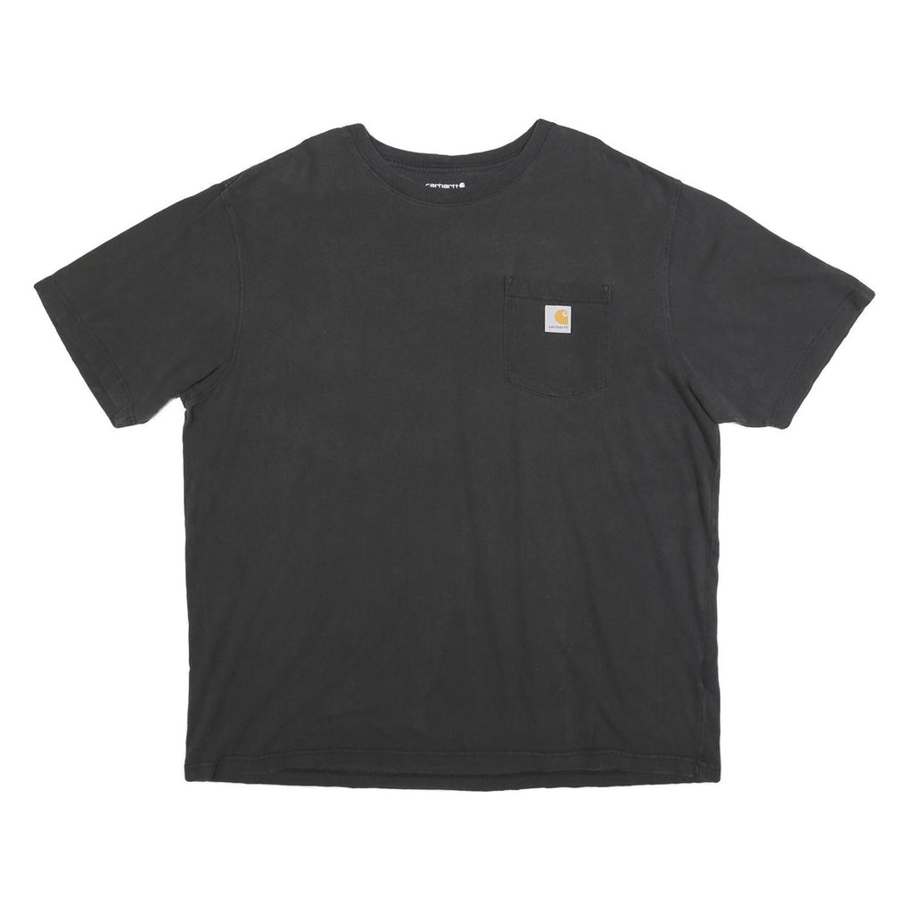 CARHARTT Mens Black Pocket T-Shirt XL Short Sleeve Crew Neck Workwear