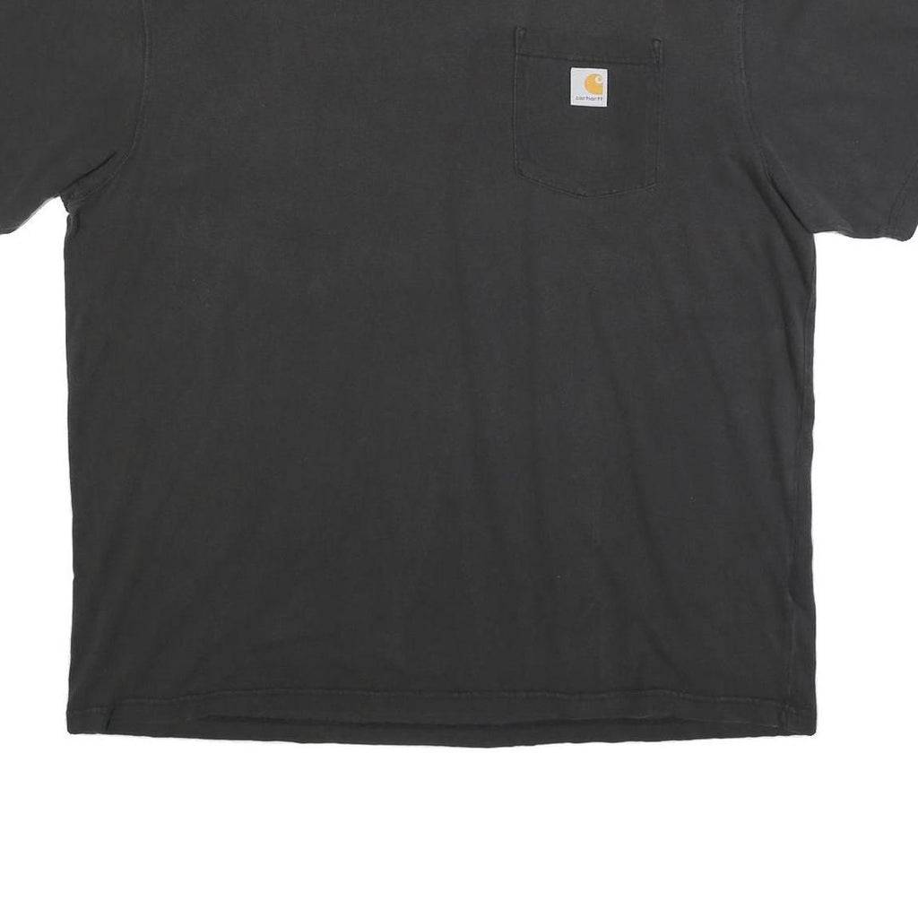 CARHARTT Mens Black Pocket T-Shirt XL Short Sleeve Crew Neck Workwear