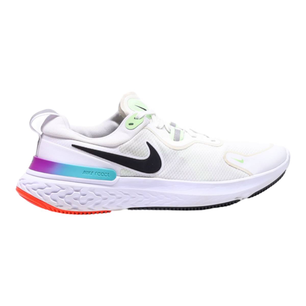 NIKE React Miler Sneaker Trainers White Synthetic Womens UK 9.5