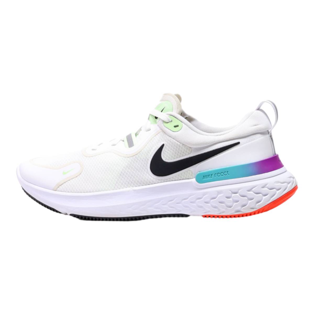 NIKE React Miler Sneaker Trainers White Synthetic Womens UK 9.5