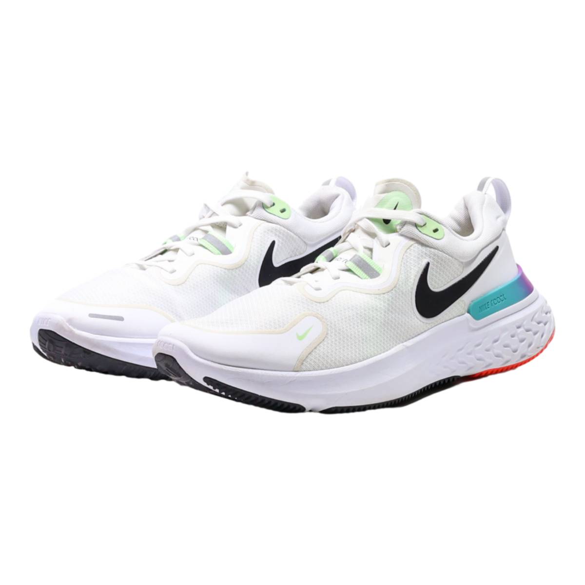 NIKE React Miler Sneaker Trainers White Synthetic Womens UK 9.5