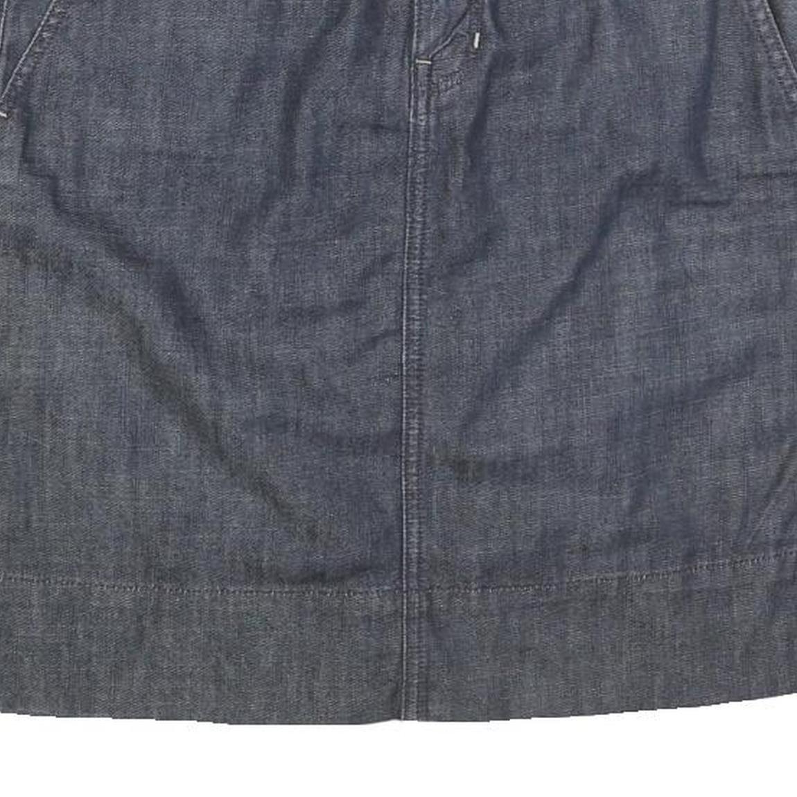 LIMITED EDITION Womens Blue Denim Straight Knee Length Woven Skirt M Cotton