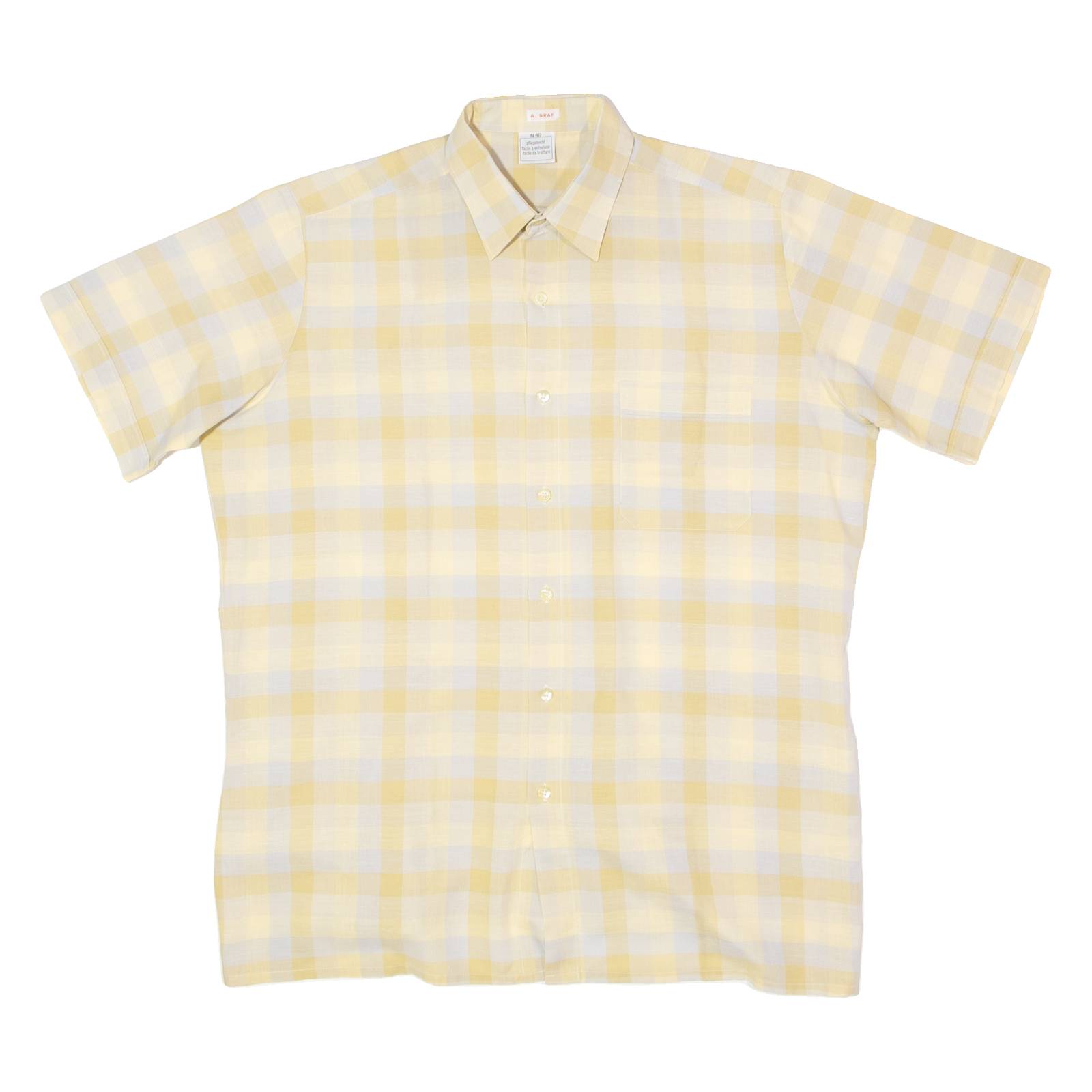Mens Shirt Yellow 90s Plaid XL