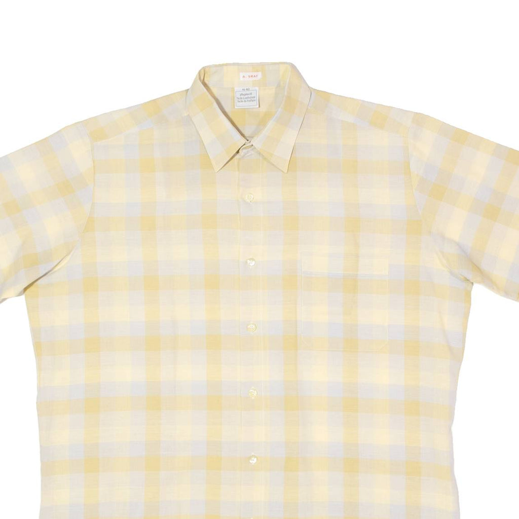 Mens Shirt Yellow 90s Plaid XL