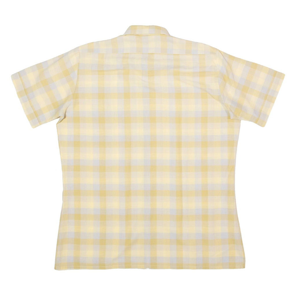 Mens Shirt Yellow 90s Plaid XL