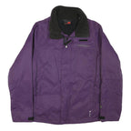 BELOW ZERO Mens Purple & Black Outdoor Zip Up Jacket L Polyester Blend Woven