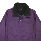 BELOW ZERO Mens Purple & Black Outdoor Zip Up Jacket L Polyester Blend Woven