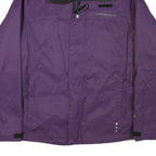 BELOW ZERO Mens Purple & Black Outdoor Zip Up Jacket L Polyester Blend Woven