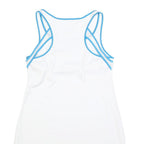 LACOSTE Womens White & Blue Sport Dress Polyester Blend Sleeveless Mini M Tennis