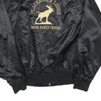 WESTARK Mens Black Satin Button Jacket XL Embroidered Moose Lodge Logo