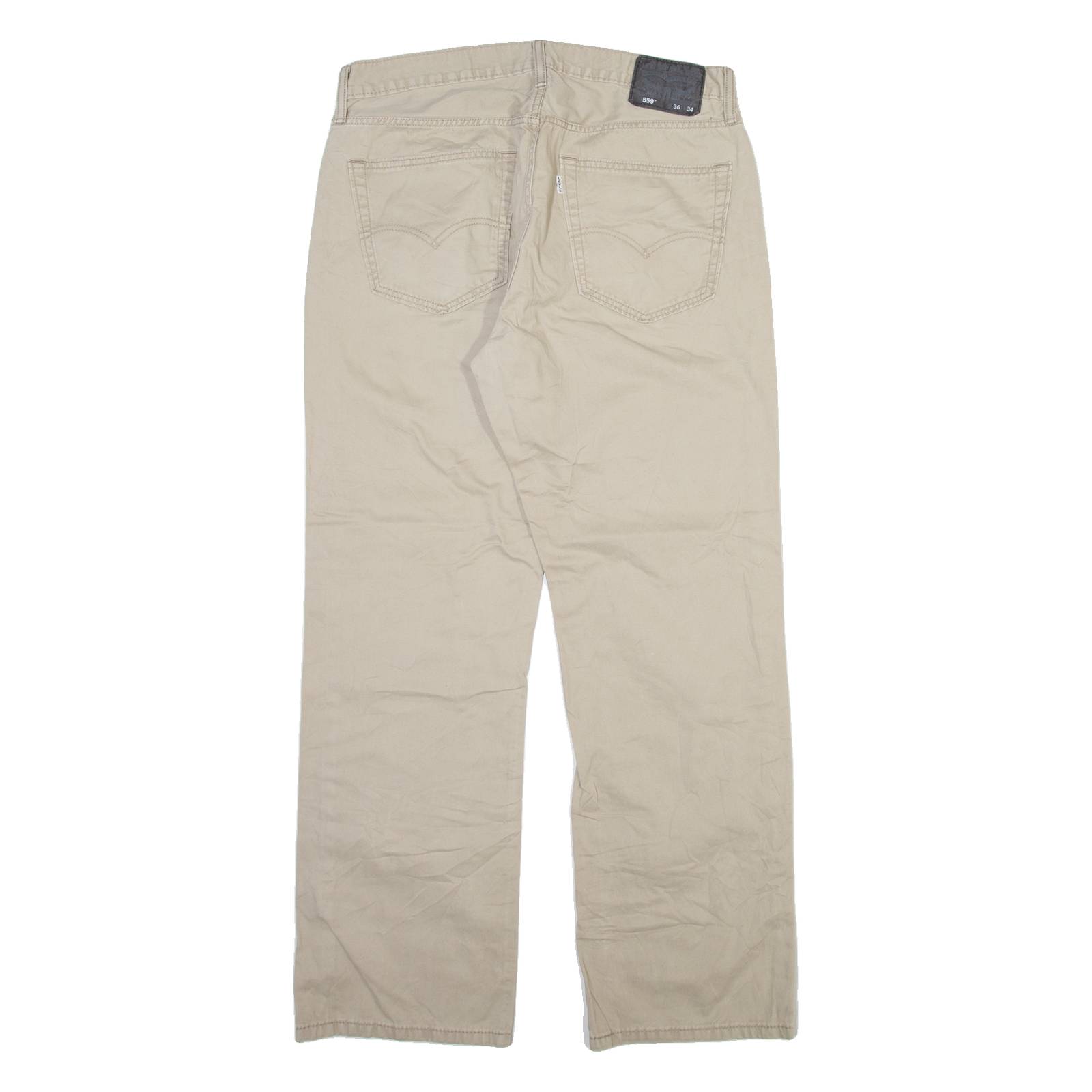 LEVI'S 559 Mens Trousers Beige Relaxed Straight W34 L31