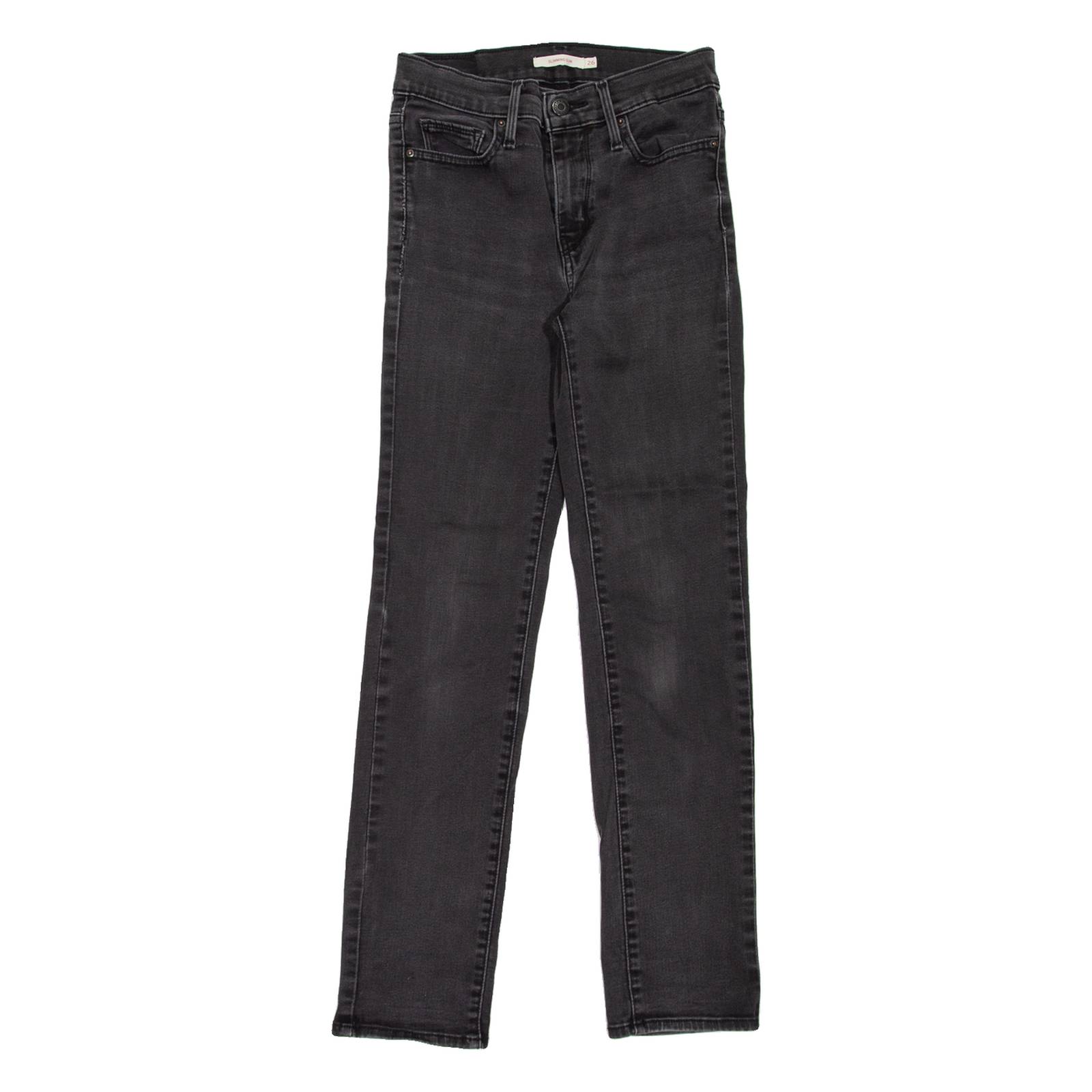 LEVI'S Slimming Womens Jeans Grey Slim Straight W26 L30