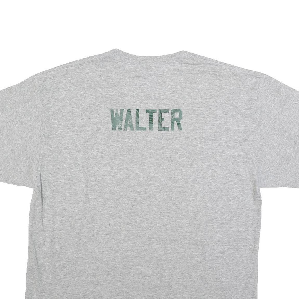 PORT & COMPANY Mens Grey Highland Hills Softball Graphic T-Shirt L Short Sleeve