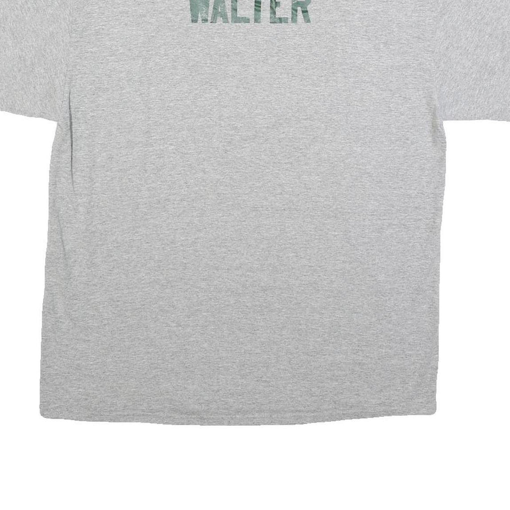 PORT & COMPANY Mens Grey Highland Hills Softball Graphic T-Shirt L Short Sleeve