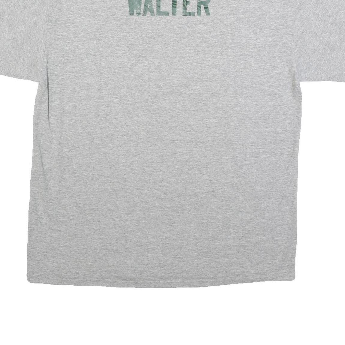 PORT & COMPANY Mens Grey Highland Hills Softball Graphic T-Shirt L Short Sleeve