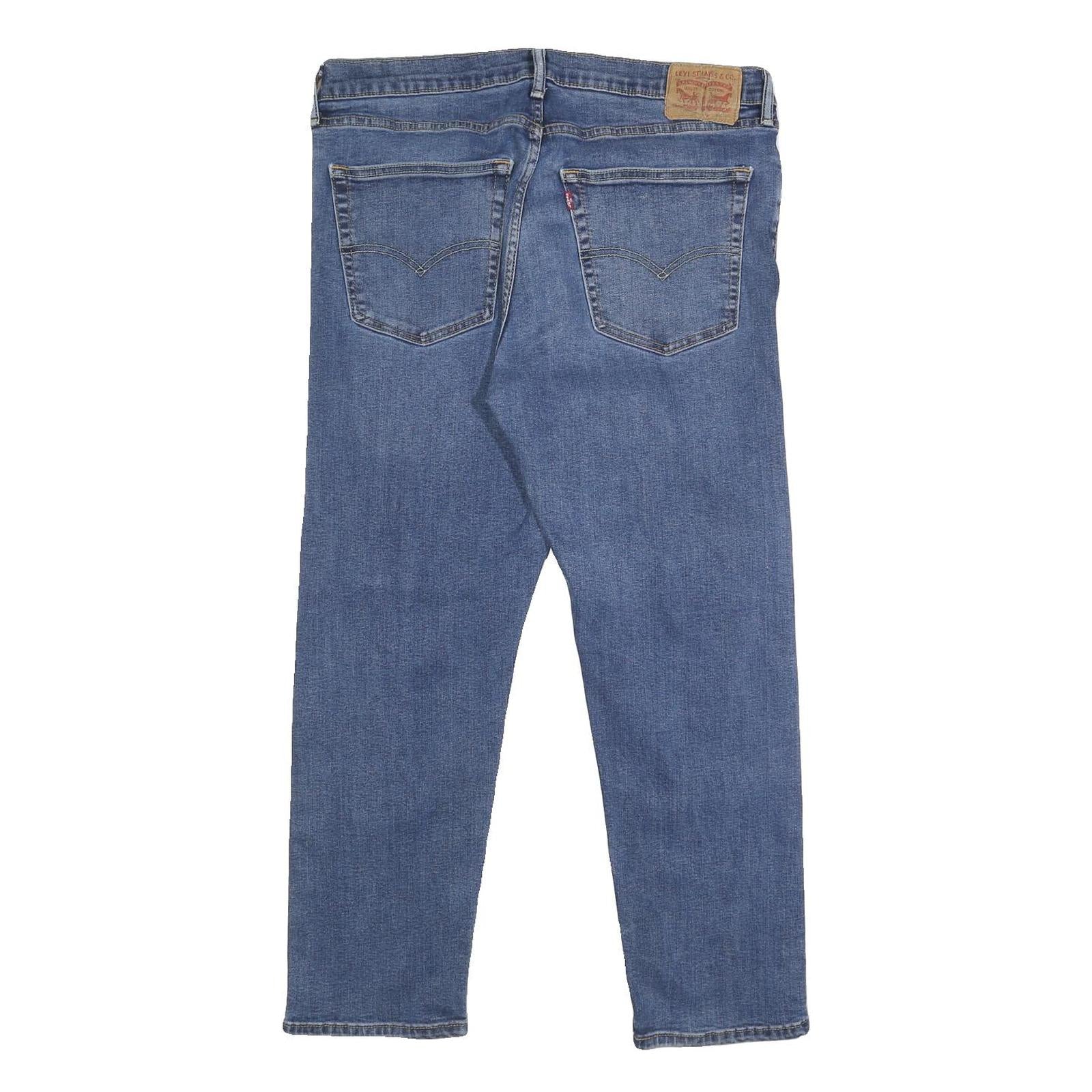 LEVI'S 502 Mens Jeans Blue Slim Straight Denim Medium W36 L29 Zip Closure