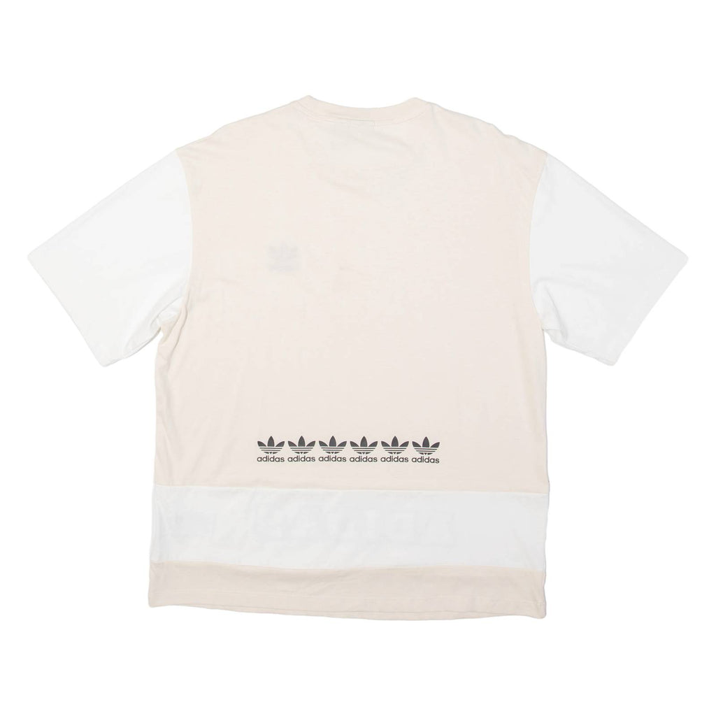 ADIDAS Womens T-Shirt Cream UK 10