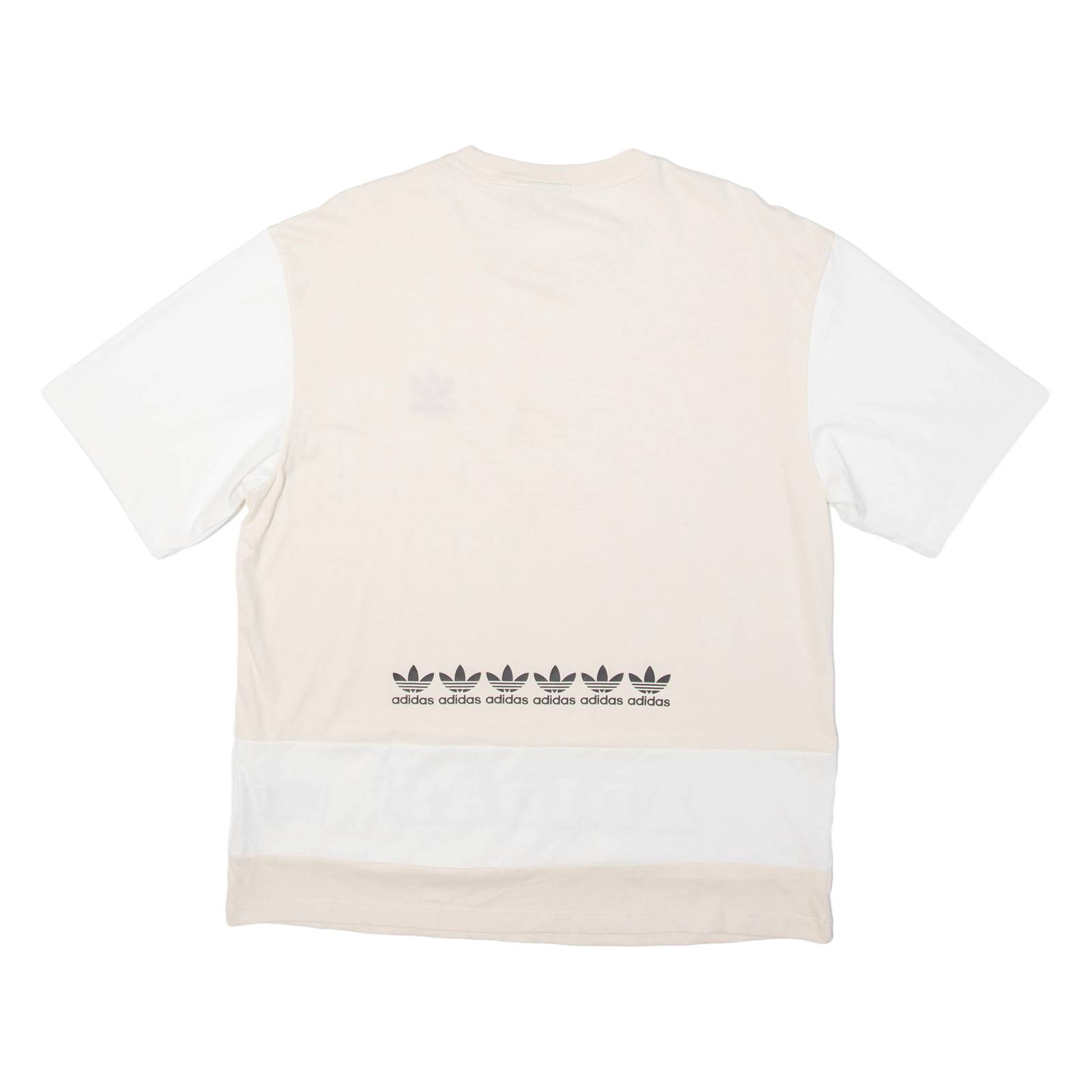 ADIDAS Womens T-Shirt Cream UK 10