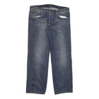 JUST CAVALLI Womens Blue Regular Straight Denim Medium W32 L29 Button Closure