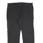 DICKIES Mens Regular Fit Black Cotton Blend Straight Leg Trousers W40 L32