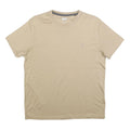 DKNY Mens Beige Cotton Blend T-Shirt M Short Sleeve Crew Neck Plain Casual