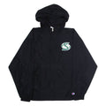 CHAMPION Mens Pullover Jacket Black USA Hooded M