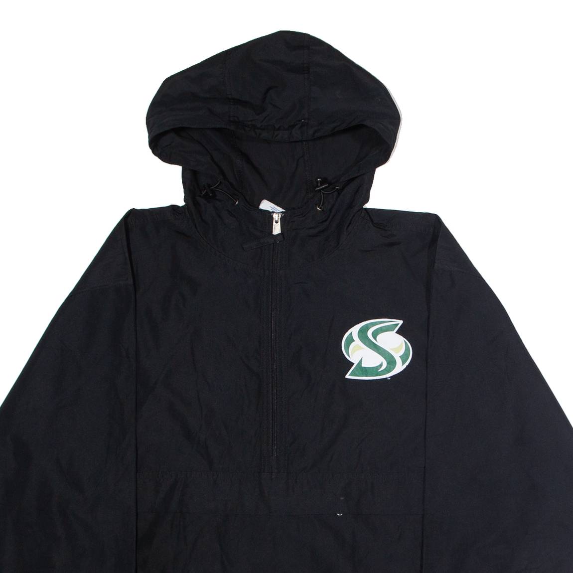 CHAMPION Mens Pullover Jacket Black USA Hooded M