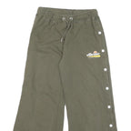 ELLESSE Womens Joggers Green Slim Wide-Leg S W27 L26 Heritage Logo Casual