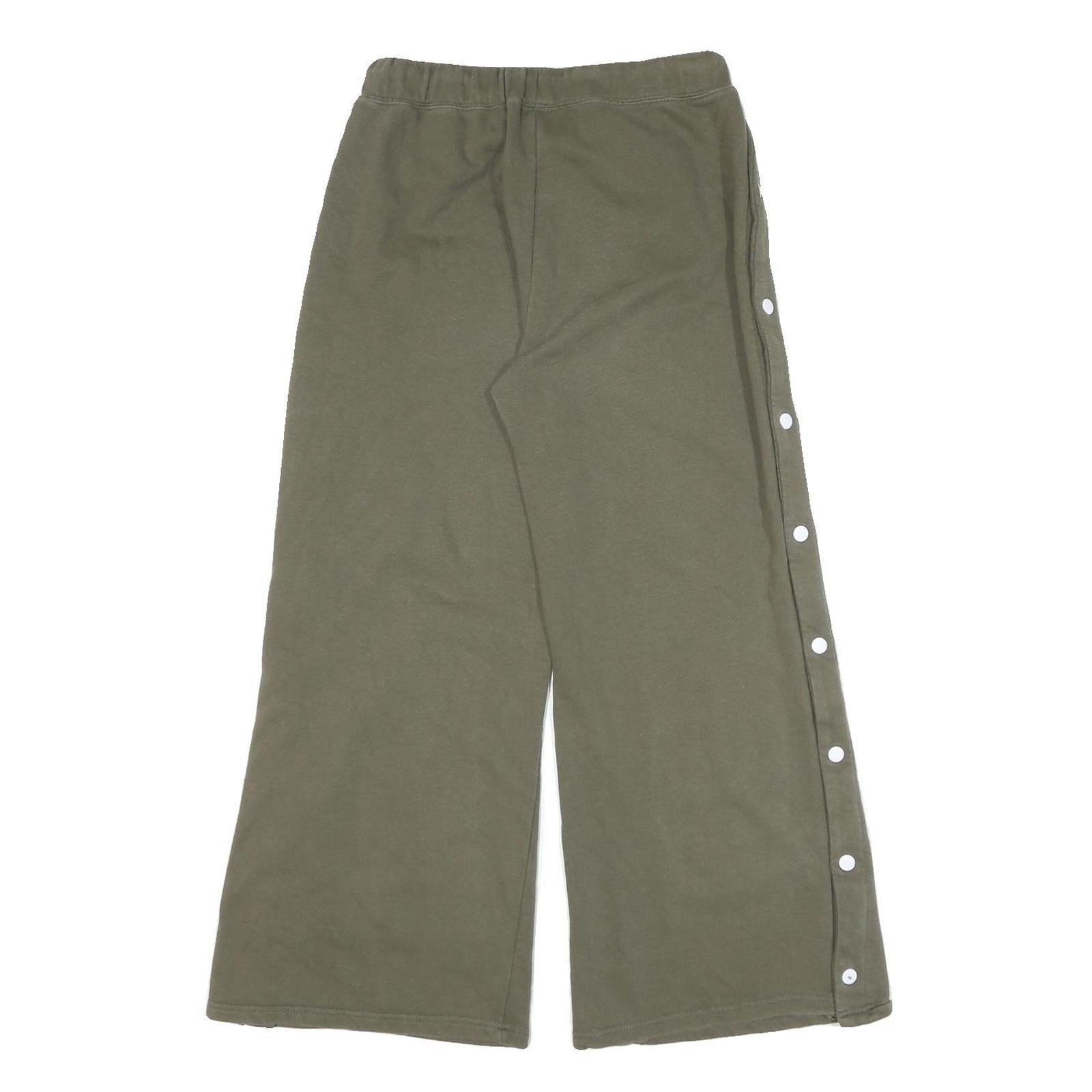 ELLESSE Womens Joggers Green Slim Wide-Leg S W27 L26 Heritage Logo Casual